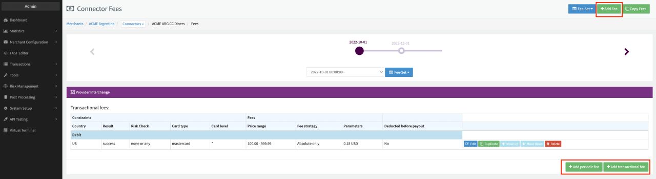 Add Fees