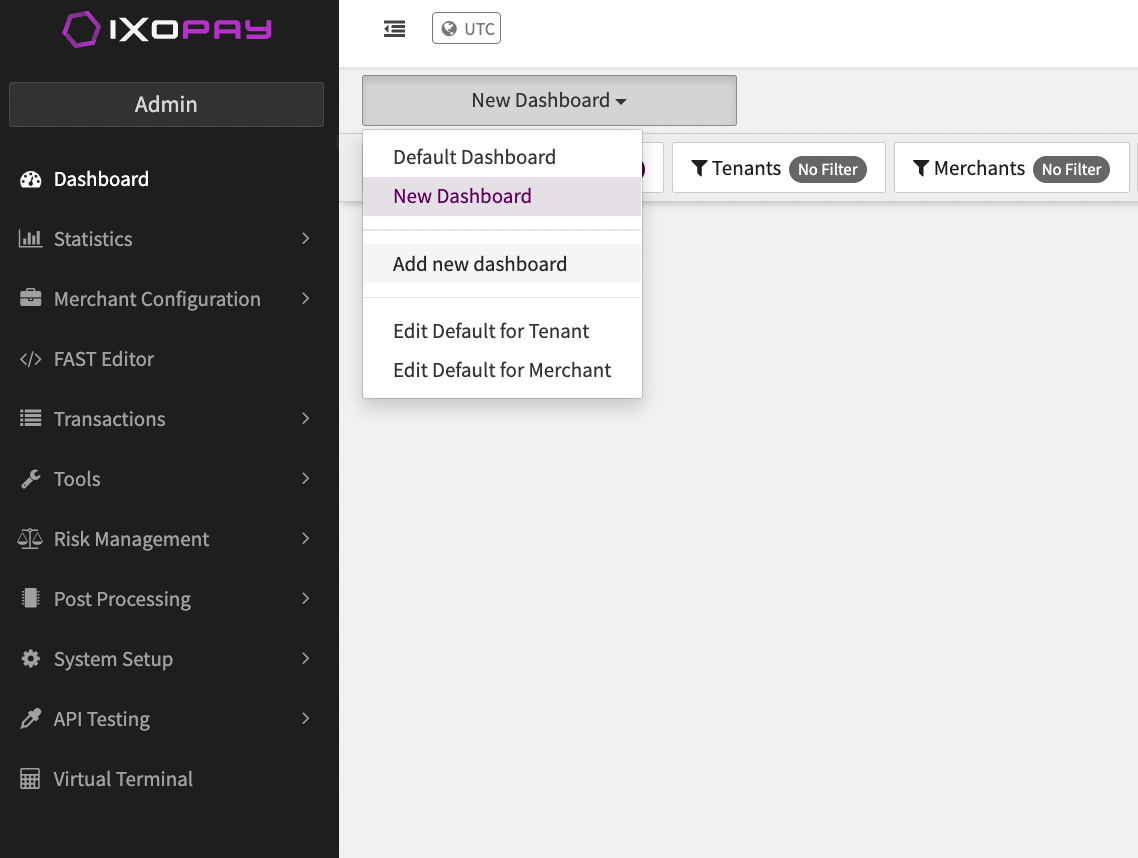 Add new Dashboard