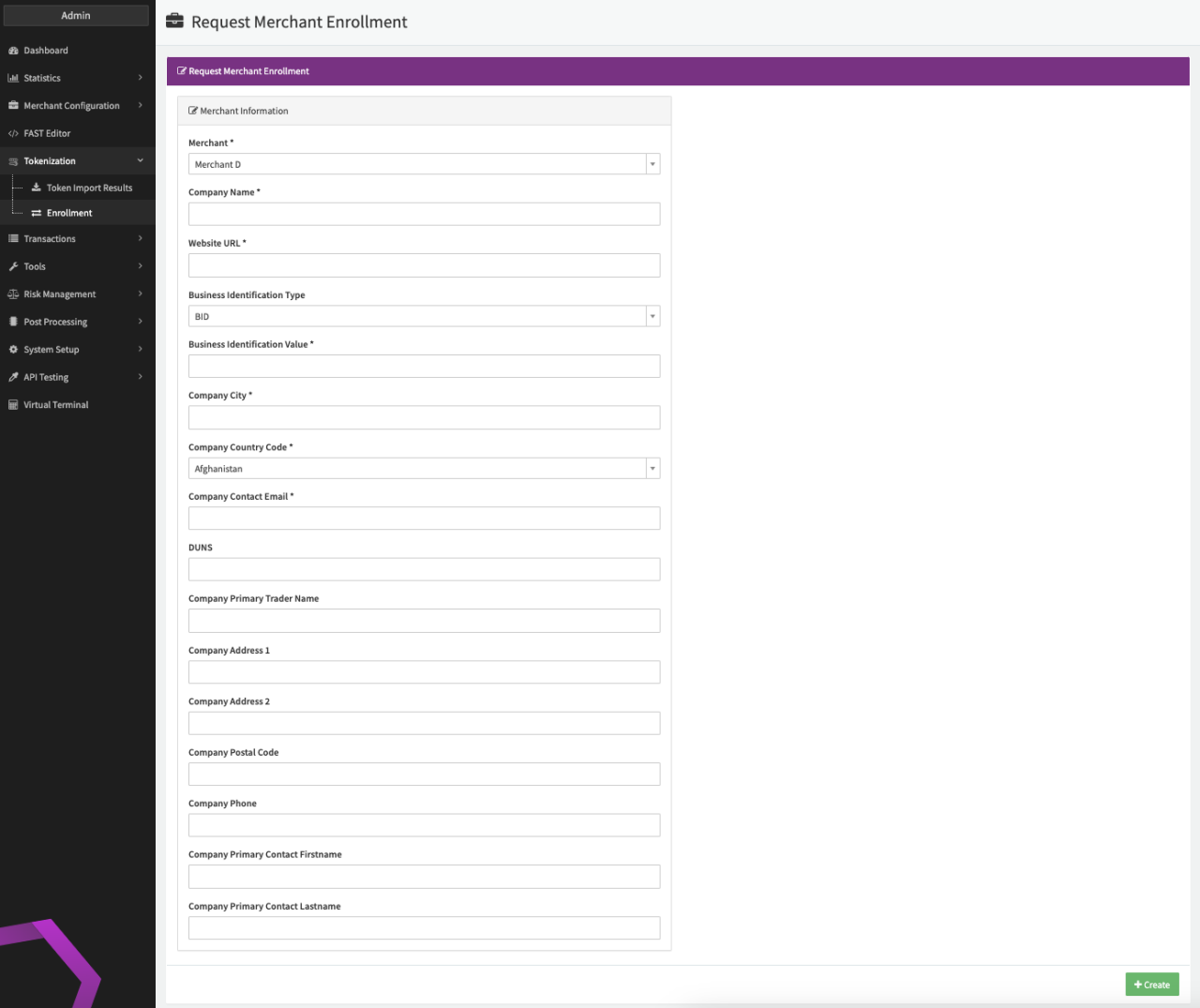 Additional Merchant Information