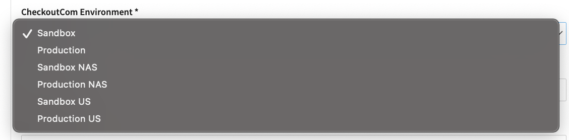 Available CheckoutCom Environments