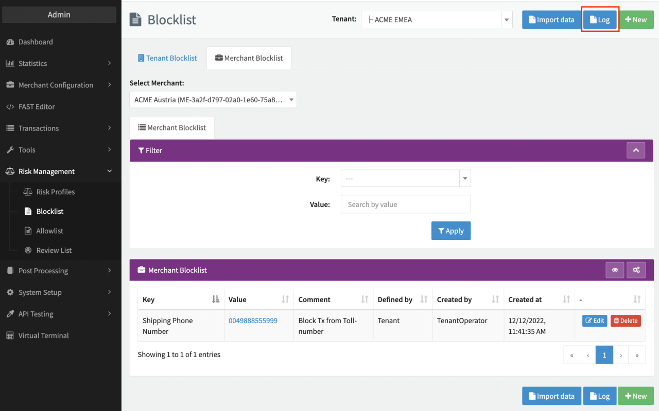Blocklist