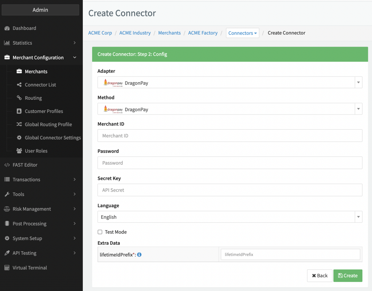 Connector Config - DragonPay