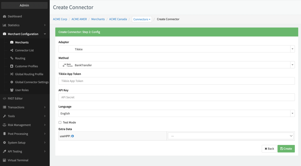 Connector Config
