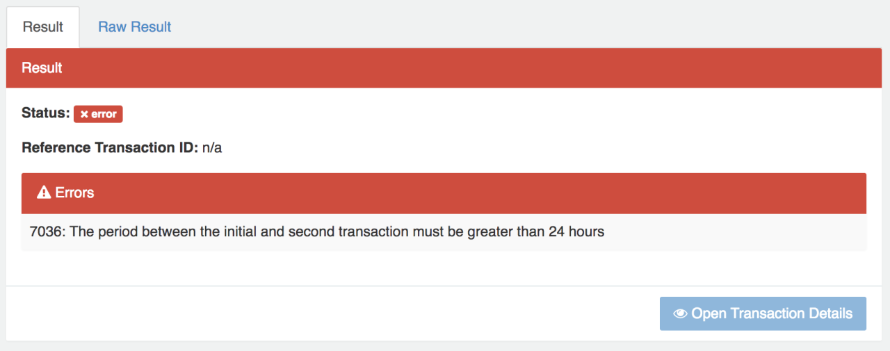 Create Schedule: Invalid Period