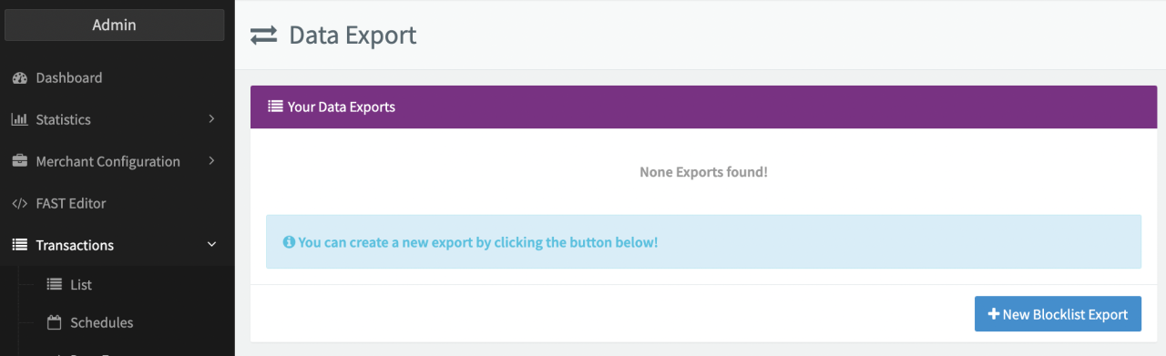 Data Export