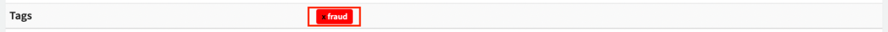 Fraud Tag in Transaction Details