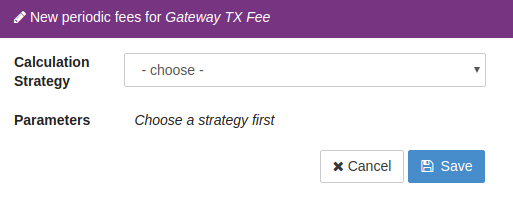 New periodic fees