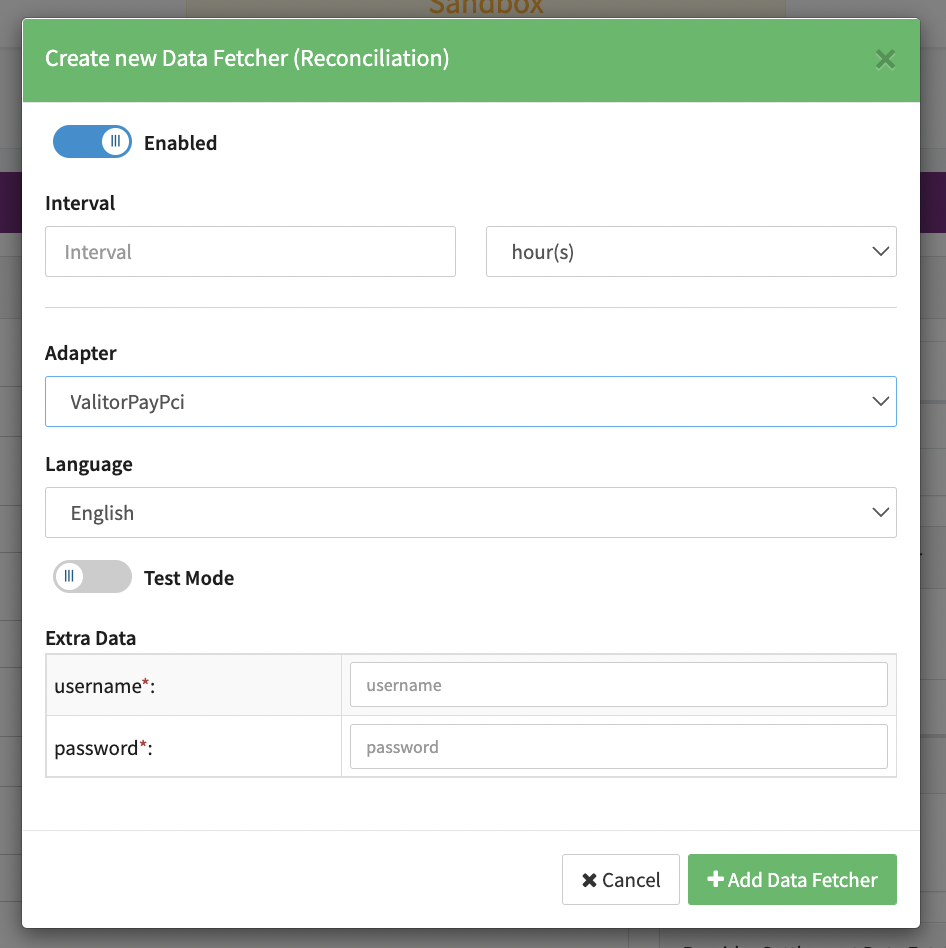 Reconciliation Data Fetcher Provider Level
