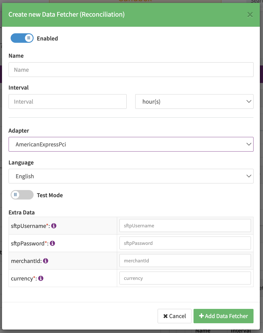 Reconciliation Data Fetcher Provider Level