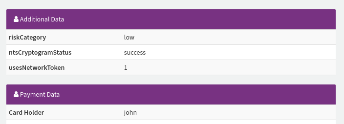Transaction Details - Additional Data
